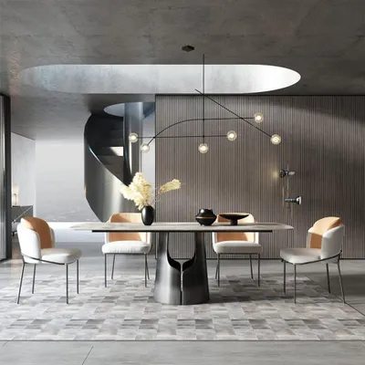 Immagine prodotto di Tavolo Tavolo da pranzo moderno design in marmo tavolo in legno tavoli da soggiorno sala da pranzo 160x80cm