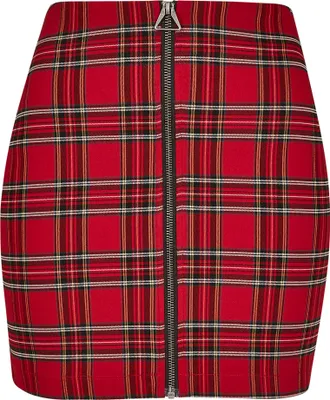 Immagine prodotto di Gonna da donna Urban Classics Ladies Short Checker Skirt rosso/nero - XS