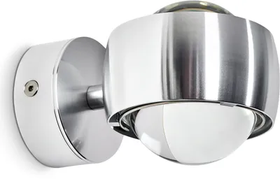Produktbild von Osacca »Osacca« halbrund aus Metall mit Effekt-Licht an der Wand in Silber