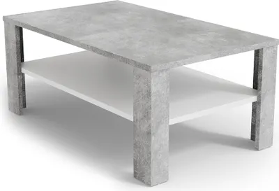 Produktbild von Vicco Couchtisch , 100 x 60 cm, Beton/Weiß