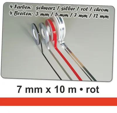 Produktbild von Hermann Schütz Auto Zierstreifen Deco-Stripe rot 7mm x 10m
