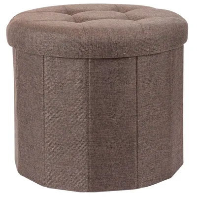 Zdjęcie produktu dla Pufa z pikowanym siedziskiem OTTOMAN, Ø 45 x 39 cm