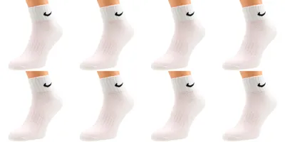 Produktbild von Nike Socken Herren Damen One Quater Socks - Farbe: 8 Paar weiss - Größe: 38-42