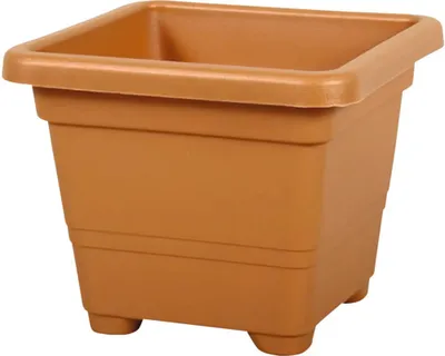 Obrázek produktu pro Květináč plastový Quadrato 22x22x18 cm terakota