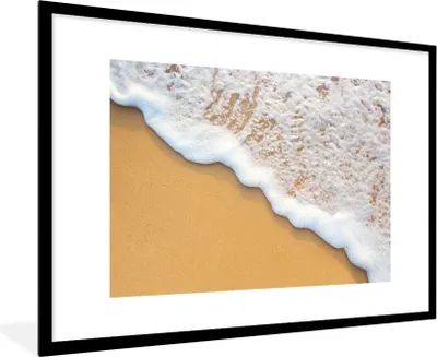 Produktbild von MuchoWow® Gerahmtes Poster Strand - Wasser - Meer - Tropisch - Sommer 90x60 cm - Poster mit Schwarzem Bilderrahmen Wandposter Rahmen Foto Bilder - Wanddekoration - Fotos