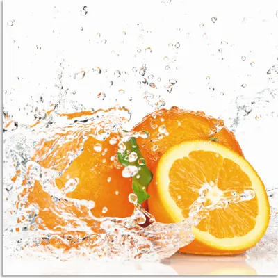 Produktbild von ARTland Wandbild Alu für Innen & Outdoor Orange mit Spritzwasser Größe: 50x50 cm