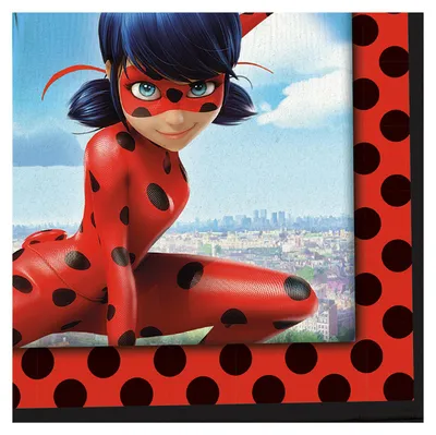 Productafbeelding van AMSCAN - 20 papieren Miraculous Ladybug servetten
