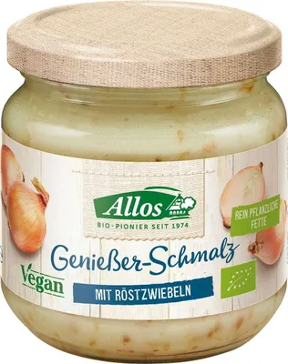 Produktbild von VEGAN SCHMALZ GEBRATEN ZWIEBEL UND APFEL GLUTENFREI  150 g - ALLOS