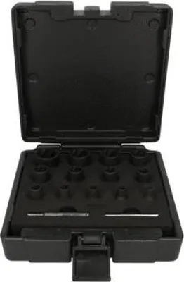 Zdjęcie produktu dla KS TOOLS Zestaw nasadek 1/4'+1/2' o profilu spiralnym, 15 szt. ( 913.1460 )