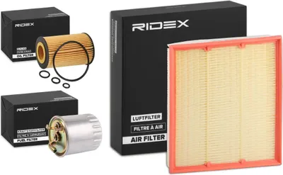 Produktbild von RIDEX Filterset Inspektionspaket Filtersatz passend für MERCEDES-BENZ SPRINTER 3-t Kasten (903) SPRINTER 3-t Bus (903) SPRINTER 2-t Kasten (901, 902)