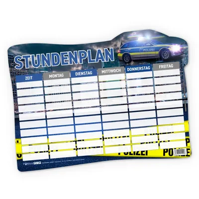 Produktbild von itenga Stundenplan magnetisch Motiv Polizei 31 x 22,5cm