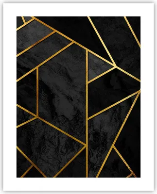 Produktbild von Poster - Poster ohne Rahmen - Abstraktion Gold Schwarz - 40x50 cm - Wand Bild - Wanddeko - Wandbilder - Kunstposter - Wandposter - Bilder - Kunstdruck - Wanddekoration - Wandbild - P2XPA40x50-4358