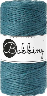 Image de Bobbiny Macrame Cord 3 mm 100 m Peacock Blue Šňůra