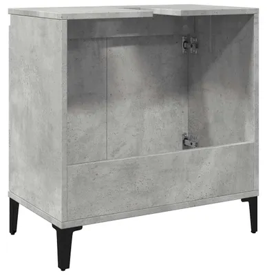 Produktbild von vidaXL Waschbeckenunterschrank Betongrau 58x33x60 cm Holzwerkstoff