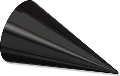 Produktbild von Interdeco Endstücke Kegel für Gardinenstangen 20 mm Ø, Schwarz, Modell Savio (Packung 2 Stück)