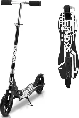 Produktbild von Jiubiaz Kinderroller Tretroller Cityroller Kickscooter Kinderscooter Klappbar Scooter Höhenverstellbar Schwarz
