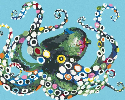 Produktbild von Zuty - Malen nach Zahlen - BUNTER OKTOPUS, 40x50 cm, ohne Keilrahmen
