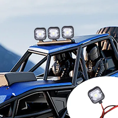 Produktbild von LED-Spielzeugauto-Beleuchtung: Fernbedienbare Autoscheinwerfer mit verstellbarer Metallhalterung, 12 mm Durchmesser, blinkende Lichtstreifen für RC-Autos, weißes Licht