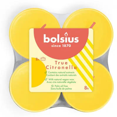 Productafbeelding van Bolsius True Citronella Maxilicht Citronella (8 stuks)
