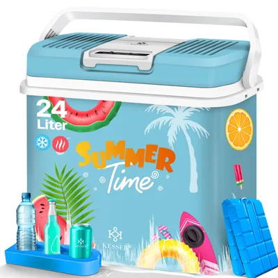 Produktbild von KESSER® 24 Liter Kühlbox | KÜHLT und WÄRMT | Thermo-Elektrische Kühlbox 12 Volt und 230 Volt | Mini-Kühlschrank | für Auto und Camping | + |  Mini-Kühlschrank  | Auto und Camping