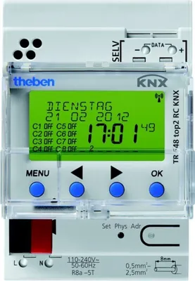 Produktbild von THEB Zeitschaltuhr digi TR648top2RC KNX Jahres/Astro 3TE 8K 800SP