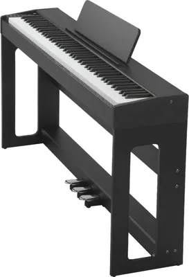Produktbild von SucceBuy Digitalpiano mit 88 vollgewichteten Tasten und Anschlagdynamik, E-Piano mit Möbelständer, Netzadapter, Dreifachpedal, Aufnahmefunktion, 280 Klangfarben, kabellose Verbindung, ideal für Einsteiger, Schwarz