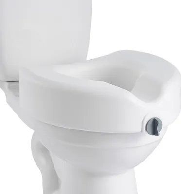 Obrázok produktu pre Zvýšené sedadlo na toaletu, nosnosť 158,8 kg, výška zdvihu 127 mm, zvýšené sedadlo na toaletu s rozšíreným otvorom pre seniorov, starších ľudí, zdravotne postihnutých, dospelých, vhodné pre podlhovasté a okrúhle misy
