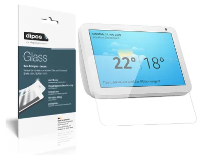 Produktbild von 1x Schutzfolie für Amazon Echo Show 8 - Anti-Shock 9H Folie dipos Glass Kunststoffglas