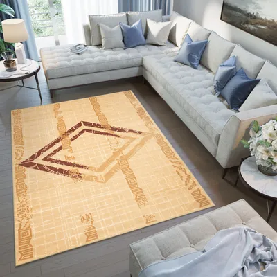 Produktbild von Teppich Wohnzimmer Schlafzimmer Kurzflor Design Modern Creme Beige Meliert  140 x 200 cm