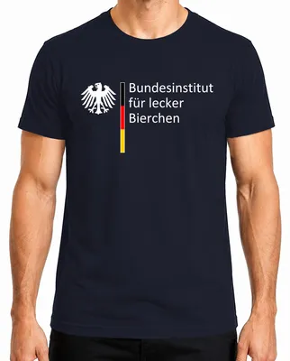 Productafbeelding van Bundesinstitut voor lekker bier, cadeau voor bierliefhebbers, heren T-shirt, marineblauw, maat M