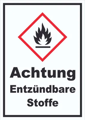 Produktbild von Schild Entzündbare Stoffe Flamme hochkant A0 (841x1189mm)