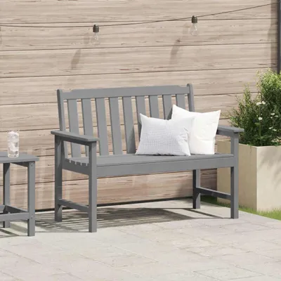 Produktbild von "2026 Promotion" Gartenbank Hellgrau 120x59x88 cm HDPE - Gartenstühle CC26011
