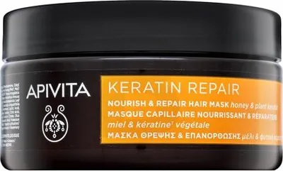 Zdjęcie produktu dla Apivita Keratin Nourish & Repair Hair Mask odżywcza maska do włosów suchych i zniszczonych 200 ml