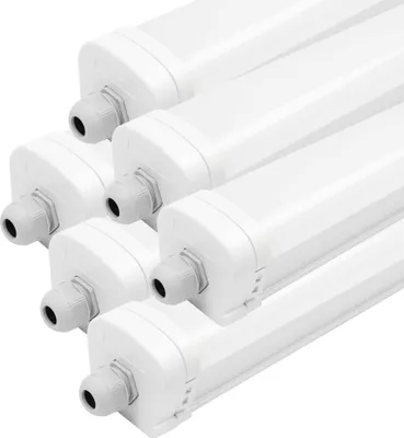 Produktbild von Ledvion - 6-Pack LED Feuchtraumleuchten 150 cm - Samsung LED - IP65  - 48W - 4000K - Verlinkbar -  EU - 4000K - Tageslichtweiß