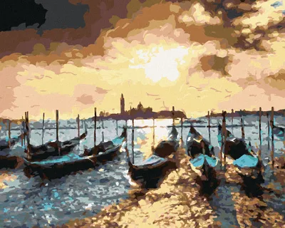 Produktbild von Zuty - Malen nach Zahlen - STURM ÜBER DEN GONDELN IN VENEDIG, 40x50 cm, mit Keilrahmen (bereits gespannt)