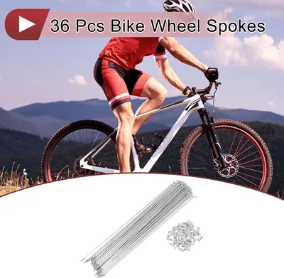 Produktbild von 36 Set 12G Fahrradspeichen 249mm Radspeichen 45 Stahl Verzinkt Silberton