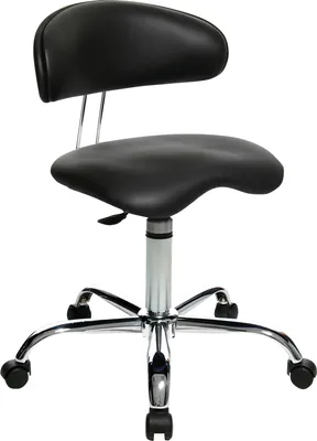 Produktbild von TOPSTAR Drehhocker Sitness 40 ST290D10H Lehne Kunstleder schwarz
