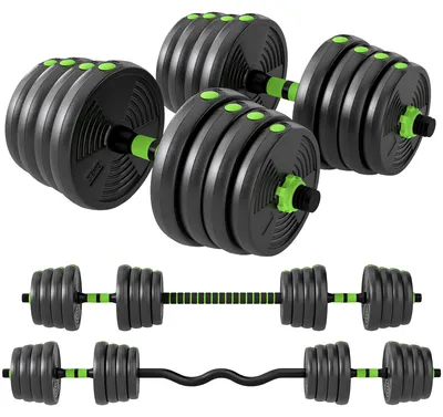 Productafbeelding van SPORTNOW Verstelbare halterset, 30 kg. Set met korte en lange halters