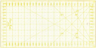 Obrázok produktu pre Rastrové pravítko pre patchwork 16x32cm, žlté TEXI 4067