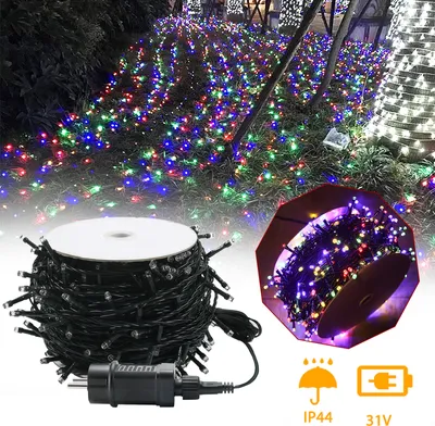 Zdjęcie produktu dla LZQ 50M 500 diod LED Kolorowe oświetlenie dekoracyjne IP44 z 8 trybami na imprezę wewnętrzną, uroczystość, wesele, Boże Narodzenie