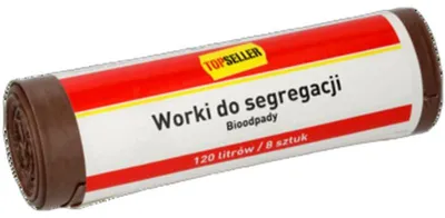 Imagen del producto de Contenedor de clasificación de residuos, capacidad 120 litros, color marrón, pack de 8 unidades.
