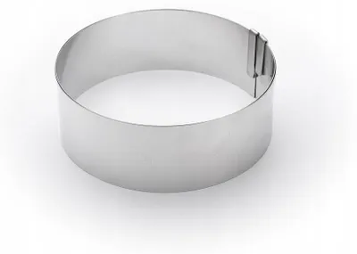 Image de Moules à manqué en acier inoxydable De Buyer, réglables de 18 à 36 cm