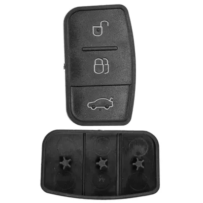Produktbild von Auto Schlüssel Tasten Set 2X Tastenfeld kompatibel mit 3 Tasten Ford Klapp Schlüssel C-Max Fiesta Galaxy Transit Mondeo