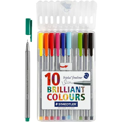 Produktbild von Staedtler triplus fineliner 334, Multi, Grau, Polypropylen (PP), 0,3 mm, 10 Stück(e)