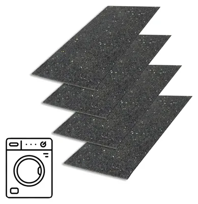 Produktbild von 4 Stück Antirutschmatte Antivibrationsmatte Waschmaschine 10x20 cm, Dicke: 8 mm Unterlage |PETEX