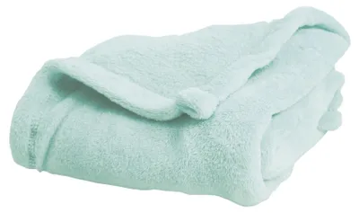 Produktbild von Einfarbige Kuscheldecke aus 100% Polyester in Türkis, 250 g/m², 75 x 100 cm