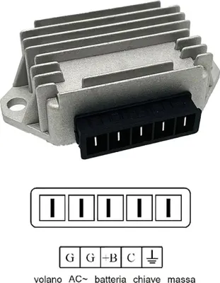 Imagen del producto de Regulador/rectificador para Piaggio Vespa Pk/px 50/125/150cc, color plateado. Talla única