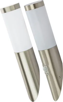 Produktbild von 2er Set Wandleuchte, Edelstahl silber, Fackel Design