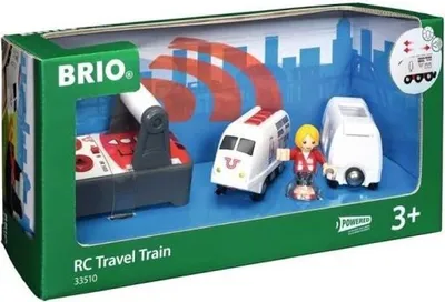Immagine prodotto di BRIO World Radiocommandé Treno passeggeri, treno in legno con suoni e luci, telecomando radio, funzione avanti/indietro/stop, dai 3 anni in su