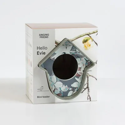 Productafbeelding van Singing Friend Evie Feeder 100% Recycled Groen - 12,5x13,5x15cm